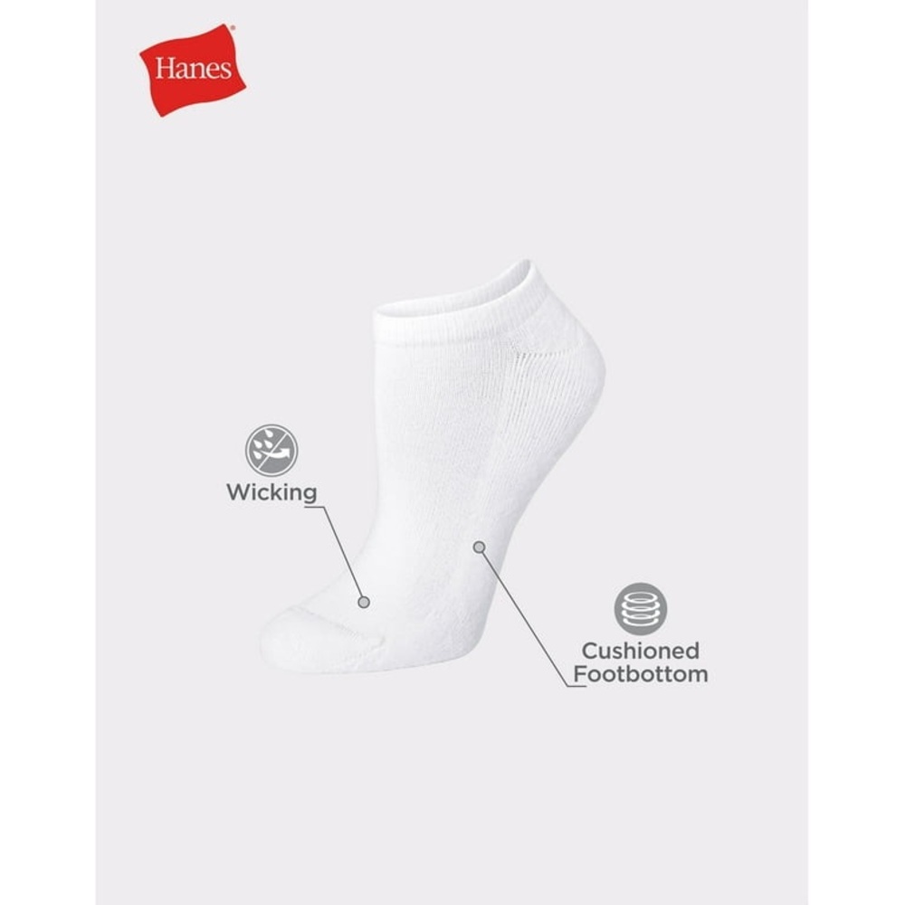 Hanes Ultimate Comfort Ankle Socks 6-Pack White NWTS - Picture 15 of 15